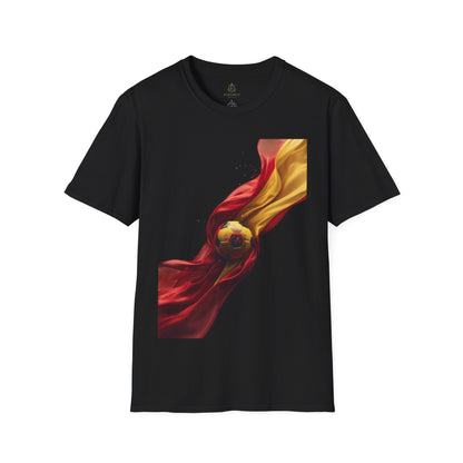 Spanish Football Glory T-shirt A Dynamic Crested Soccer Ball Tee