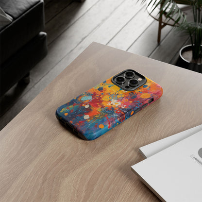 Abstract Color Splash Phone Case — Vibrant Paint Splatter Protective Cover