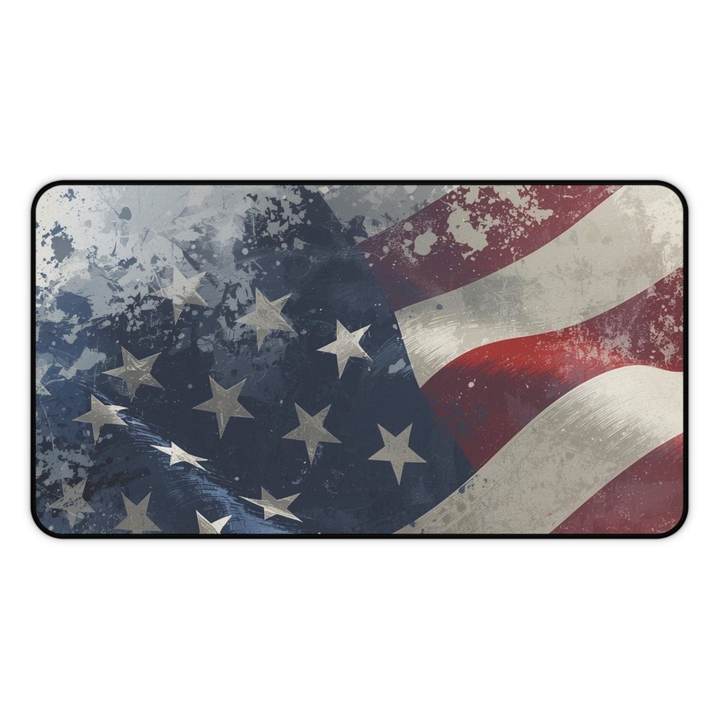 American flag design on a mouse pad with a white background