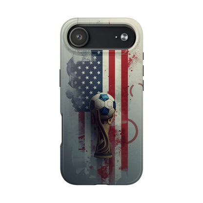 American Flag Soccer Ball Phone Protective Case Cover