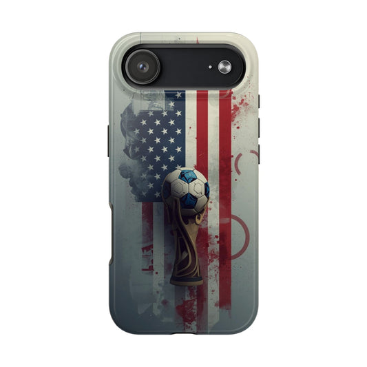 American Flag Soccer Ball Phone Protective Case Cover