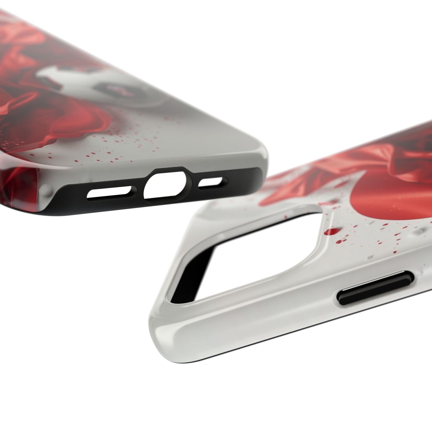 Red Satin Japan Flag Soccer Ball Design Phone Protective Case