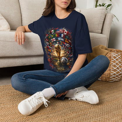 World Cup 2026 Global Flags T-Shirt Cinematic International Flags Fan Tee