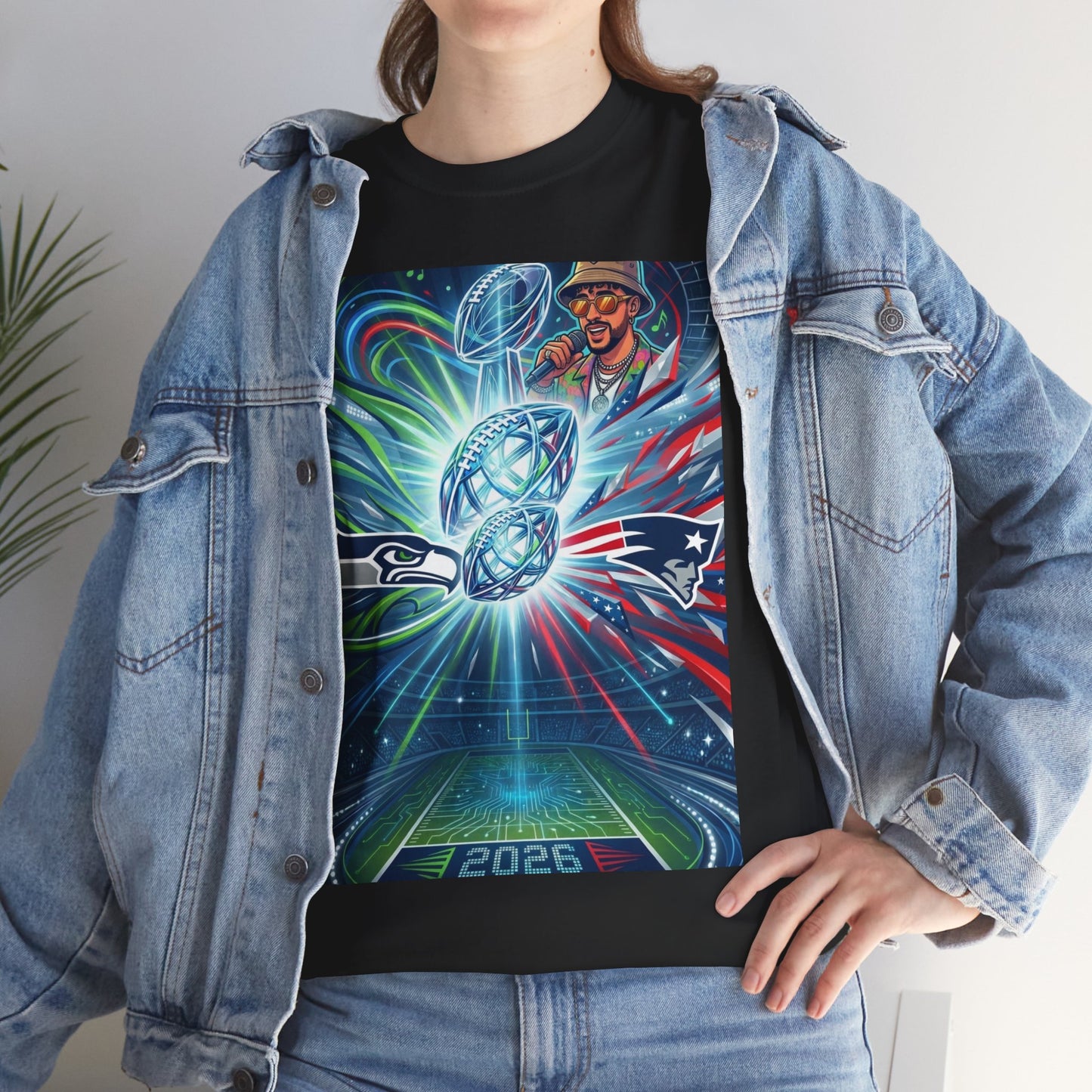 Legendary Championship Matchup Art T-Shirt Football Big Game Poster Tee