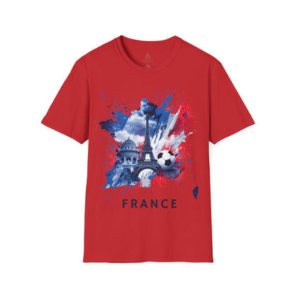 France Soccer Match Day T-Shirt — Eiffel Tower Football Graphic Tee