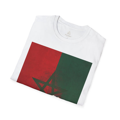 Morocco Flag Mosque Soccer T-Shirt — Moroccan Football Fan Tee