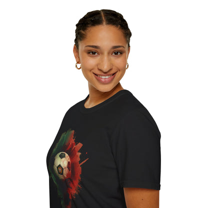 Portugal Football Flag Paint Splash T-Shirt Seleção Soccer Graphic Tee