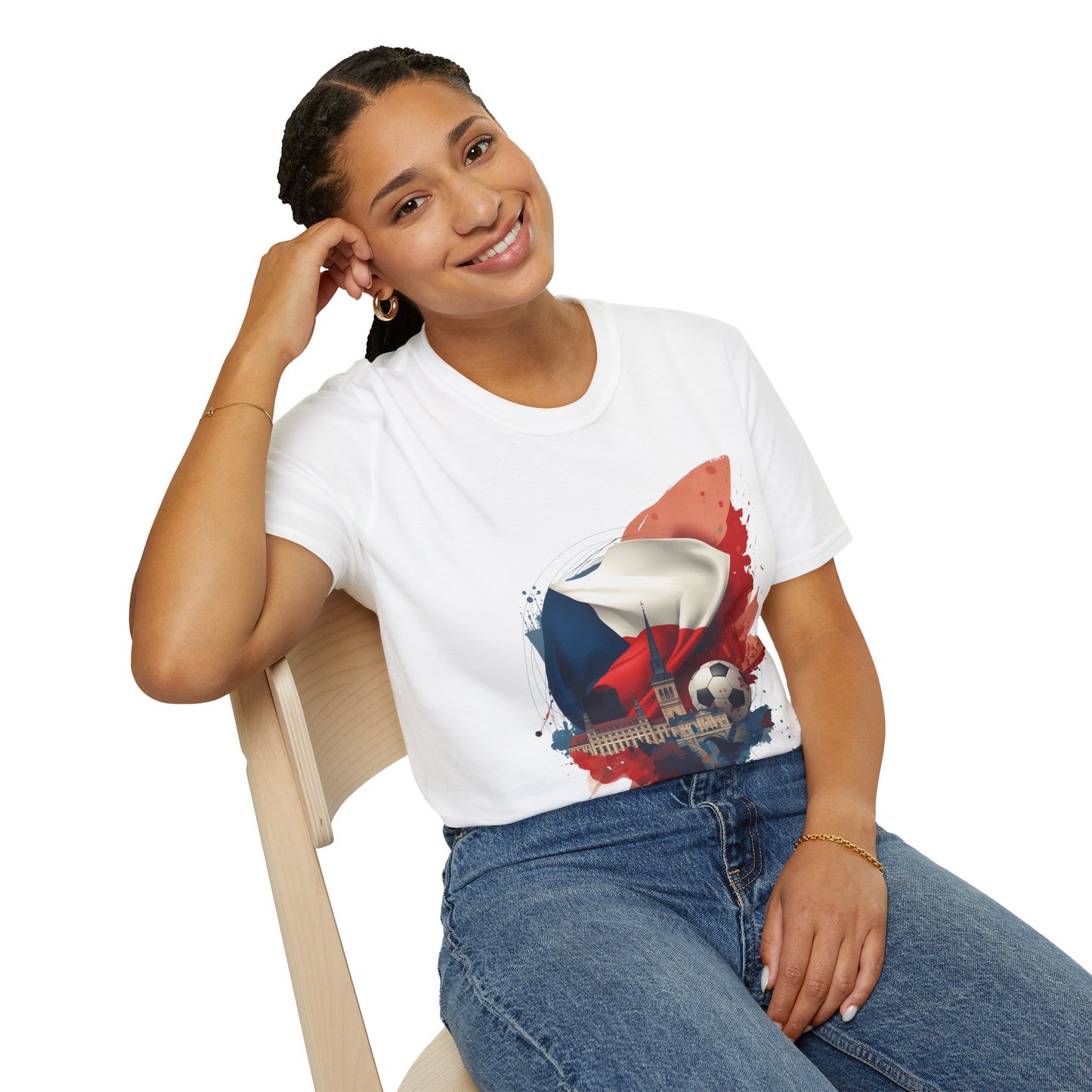 Czech Republic Flag Soccer T-Shirt – Football Fan Tee