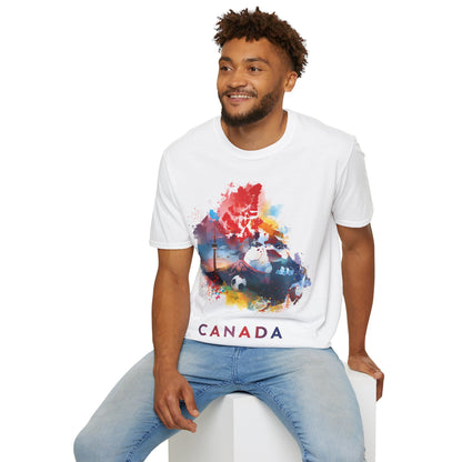 Canada Soccer Match Day T-Shirt — Colorful Canadian Landmarks Tee