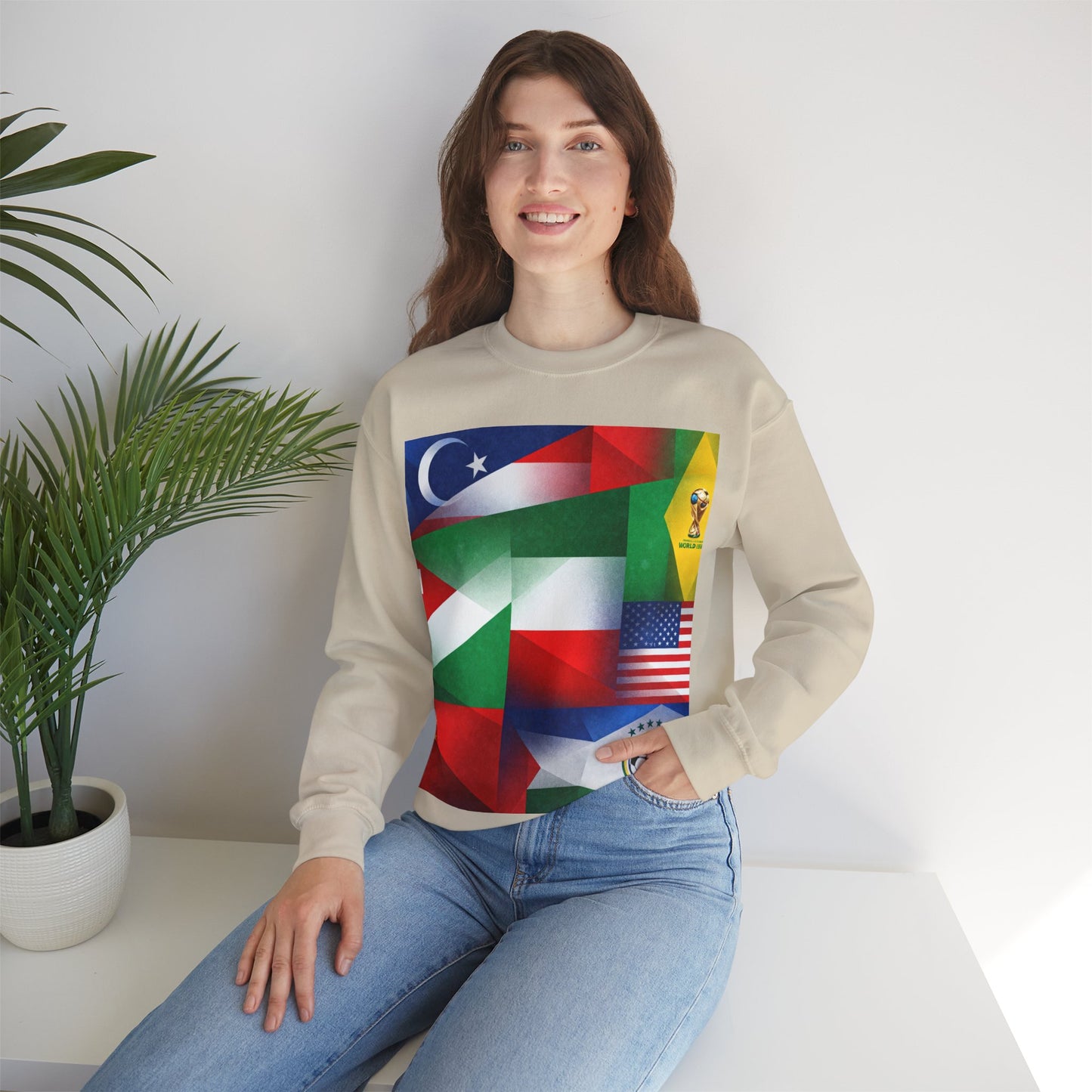 World Flags Soccer Crewneck Sweatshirt — Soccer Fan Pullover