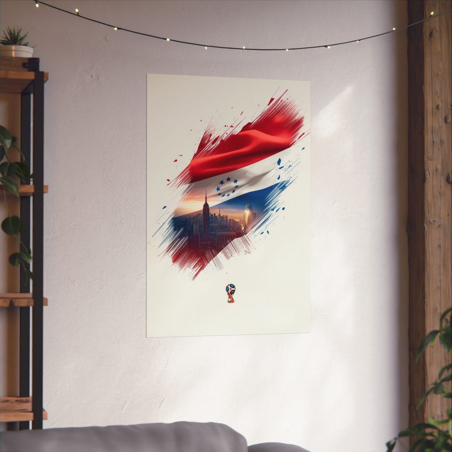 Paraguay Pride Dynamic Football Soccer Matte Art Poster