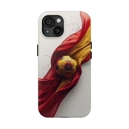 Spanish Flag Soccer Tough Phone Case — Football Fan Protective Cover