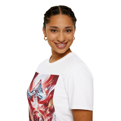 Swiss Soccer Crest T‑Shirt — Alpine Cross & Football Graphic Tee