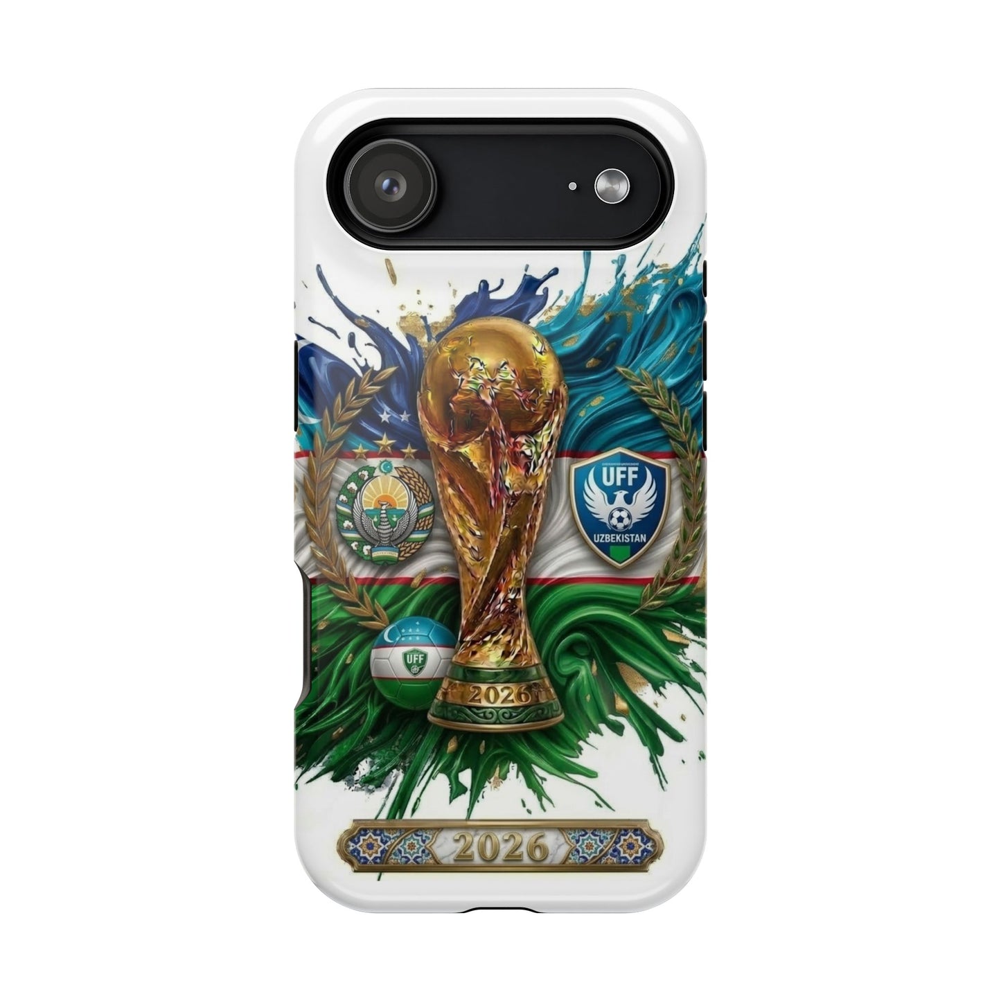 Uzbekistan 2026 Soccer Impact-Resistant Protective Phone Case