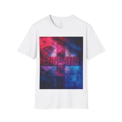 England Flag Soccer Match Day T-Shirt Smoke Graphic Tess