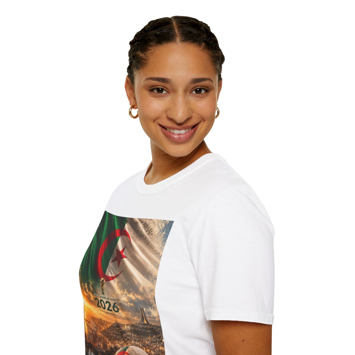 Algeria Football Flag Algiers T‑Shirt Fennec Foxes Soccer Design Tee