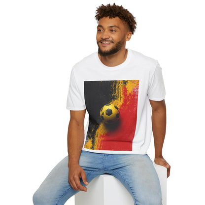 Belgium Flag Abstract Grunge T‑Shirt Red Devils Soccer Graphic Tee