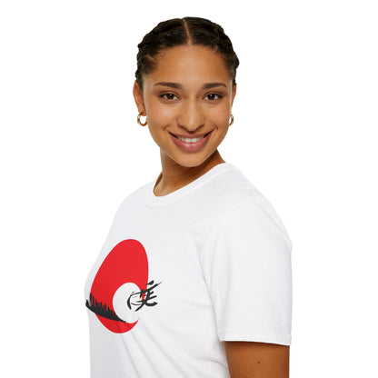 Japan Football and City Skyline Graphic T-shirt