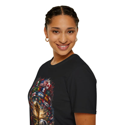 World Cup 2026 Global Flags T-Shirt Cinematic International Flags Fan Tee