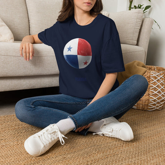 Panama Football Flag Minimalist Graphic T-Shirt Los Canaleros Soccer Design Tee