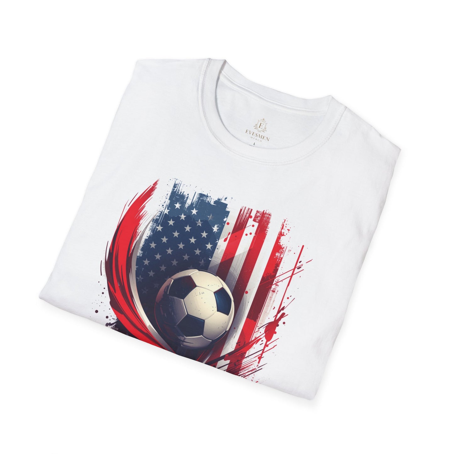 American Soccer Tee — USA Flag Soccer Ball Graphic T-Shirt