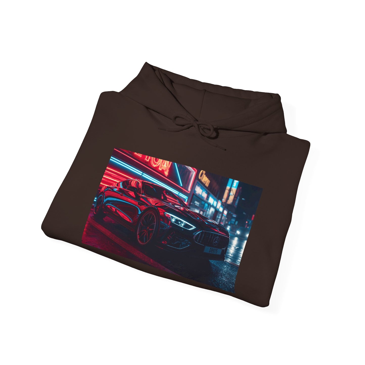 Night Street Car Hoodie Jacket — Retro Cyberpunk Racing Sweatshirt