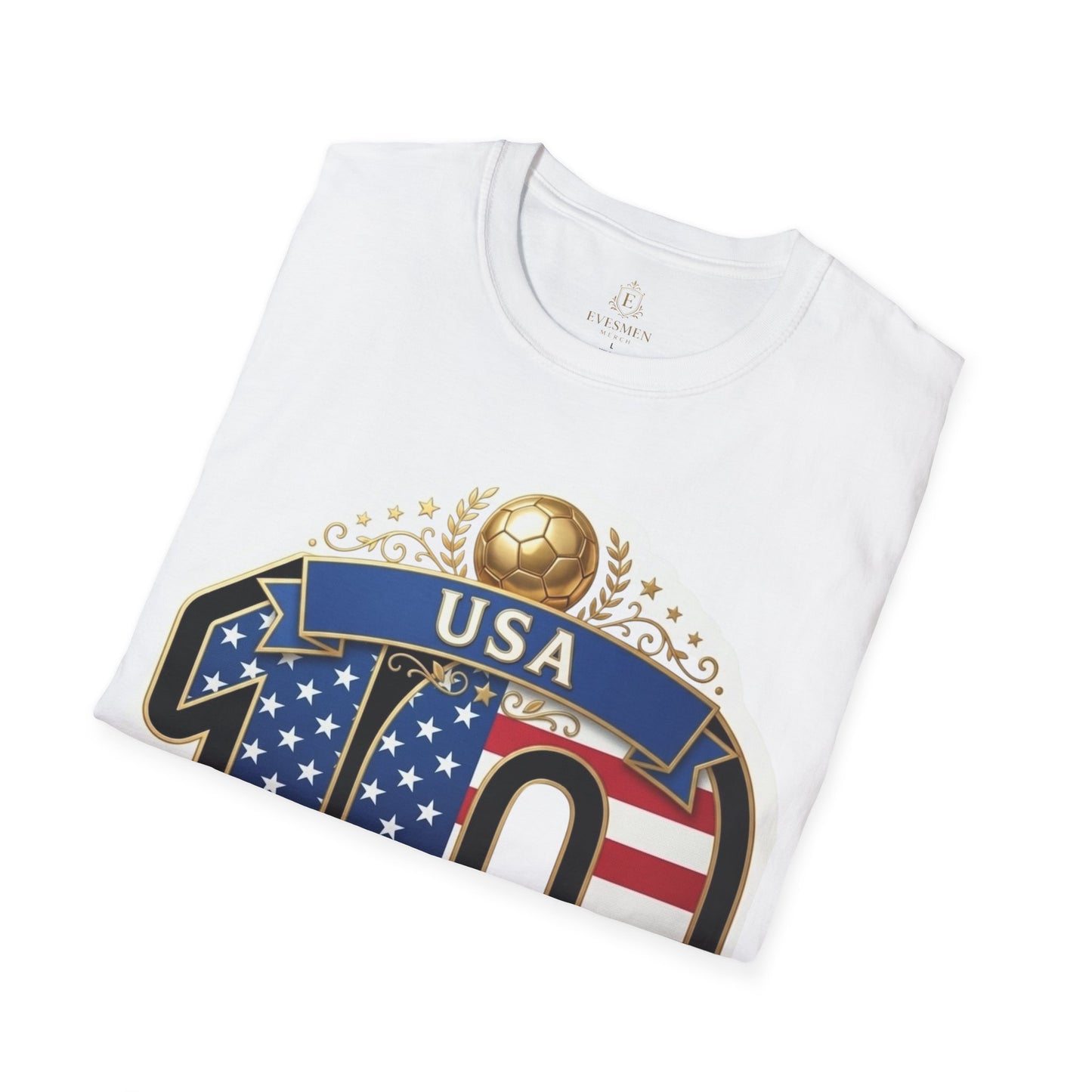 USA Number 10 Patriotic T-Shirt — American Flag Soccer Tee Style