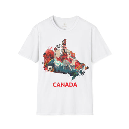Canada Map Soccer Match Day T-Shirt — Red Maple Graphic Tee