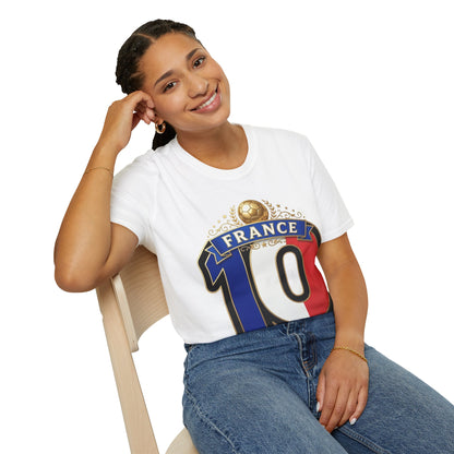 France 10 Soccer T-Shirt - French Flag Football Fan Tee