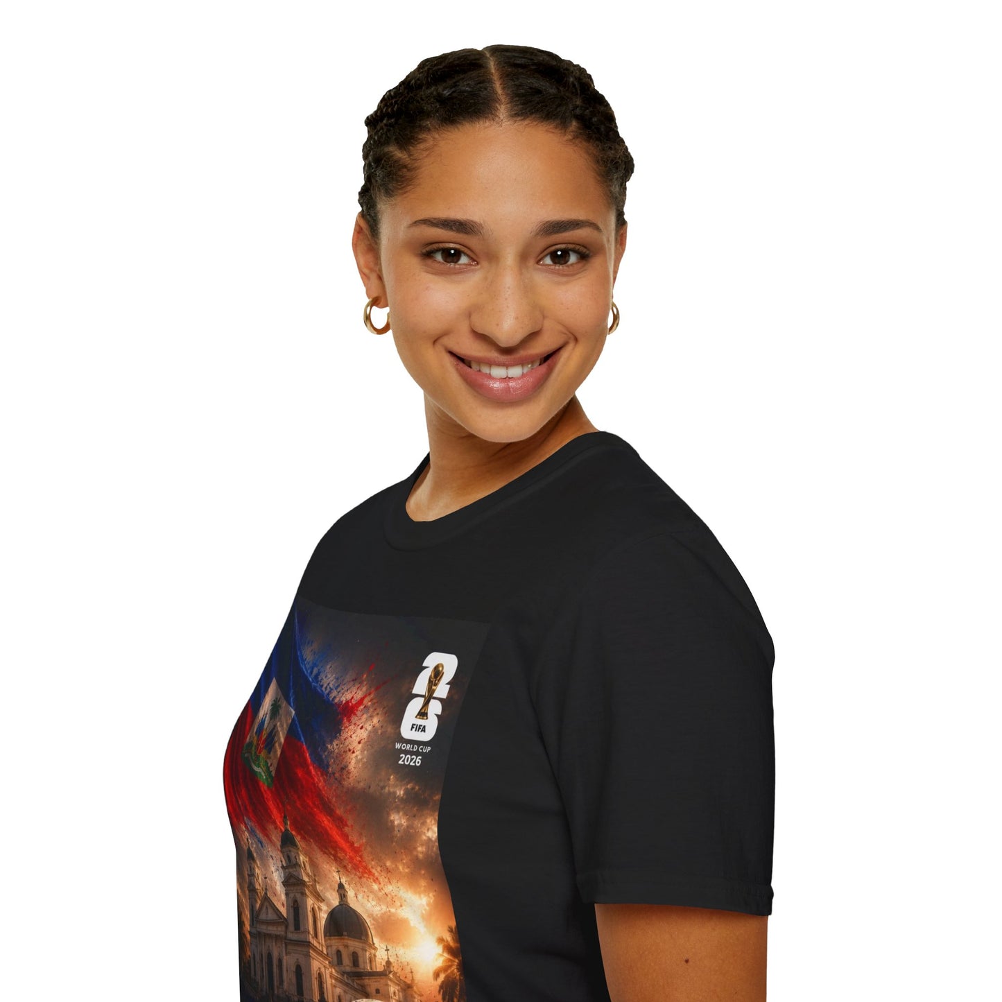 Haiti Pride Soccer T‑Shirt Flag and Heritage Football Fan Tee