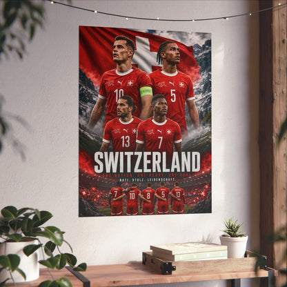 Switzerland Soccer Nati Commemorative Wall Art Poster