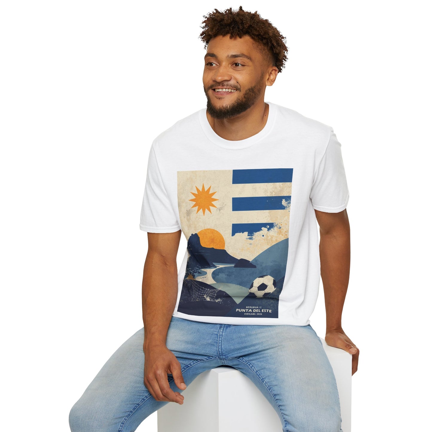 Punta del Este Vintage Uruguay Soccer Poster T-Shirt Fan Tee