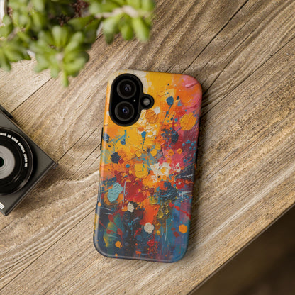 Abstract Color Splash Phone Case — Vibrant Paint Splatter Protective Cover