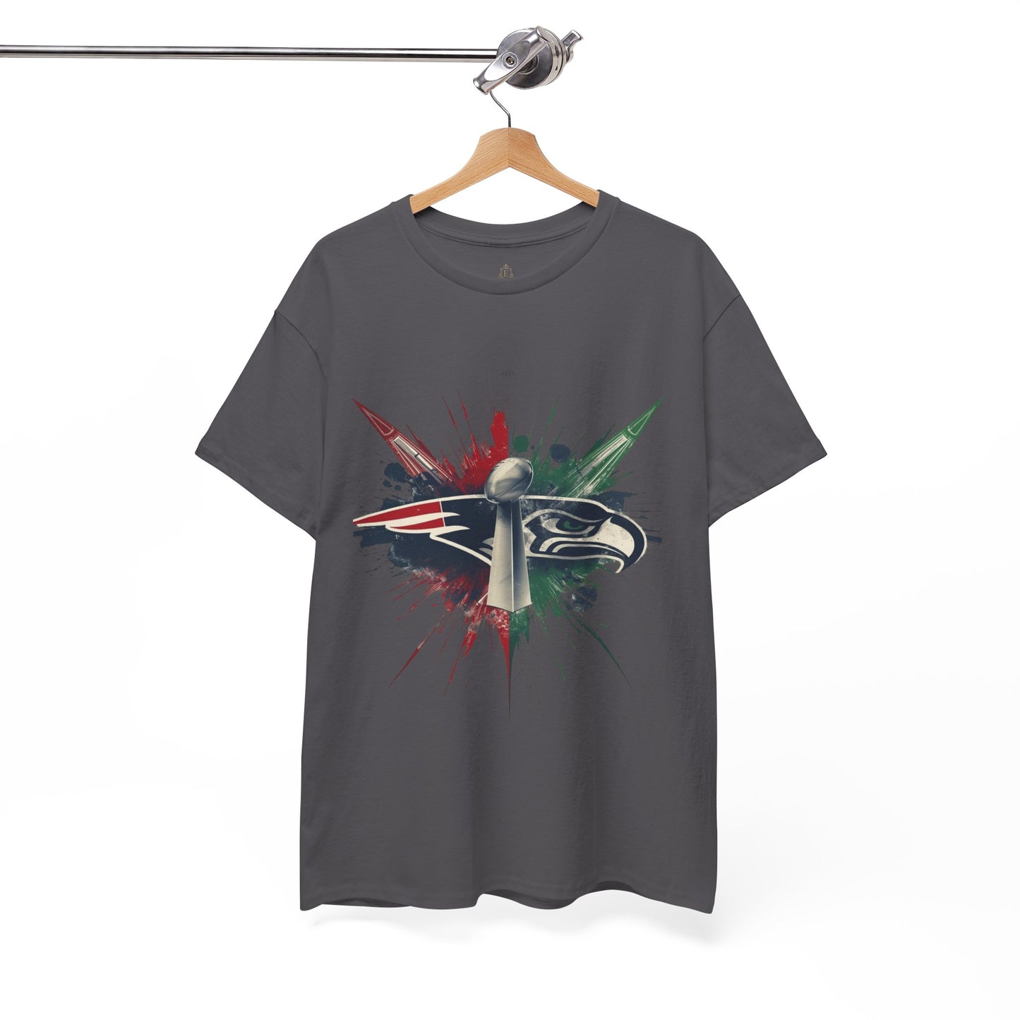 Legendary Championship Matchup Splatter Logo T‑Shirt Football Big Game 2026