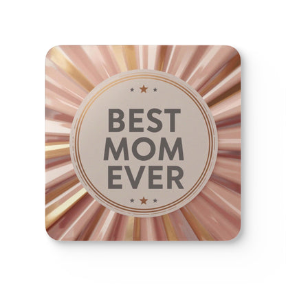 Best Mom Ever Rose Gold Coaster Set Mothers Day (Set of 4)