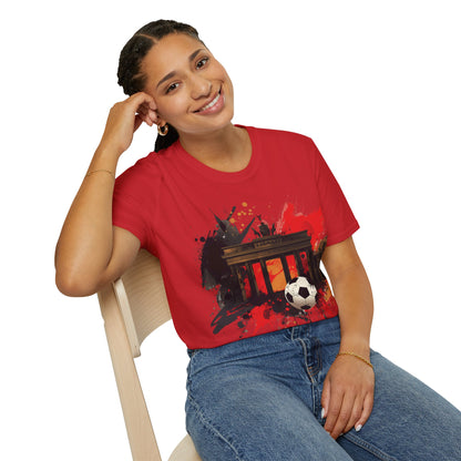 German Football Triumph T-shirt Brandenburg Gate Splatter Art Tee