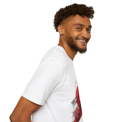 Japan Football Rising Sun T‑Shirt — Dynamic Red & White Silk Ribbon Design Tee