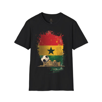 Ghana Flag Soccer T-Shirt — Vintage Football Ghana Pride Tee