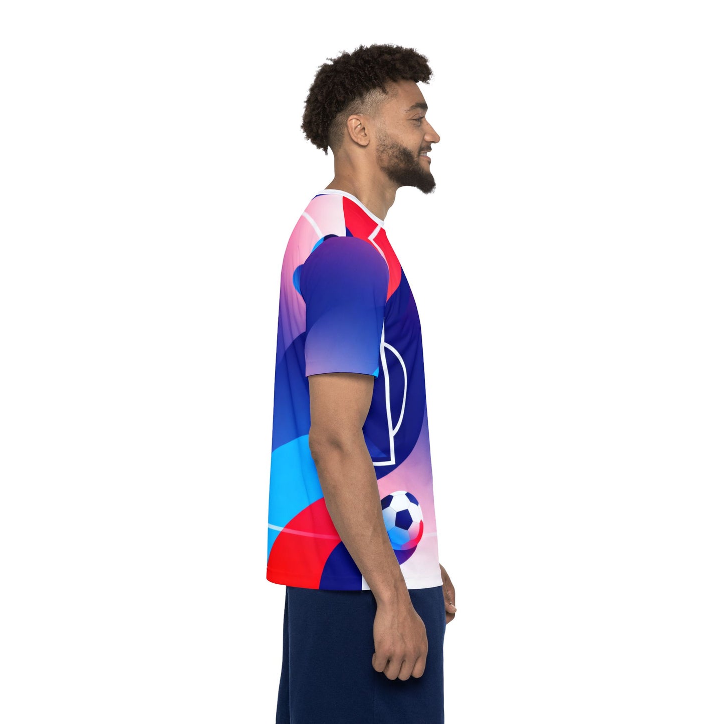 Men's Soccer Jersey Shirt Pitch Design Tee (All-Over Print)