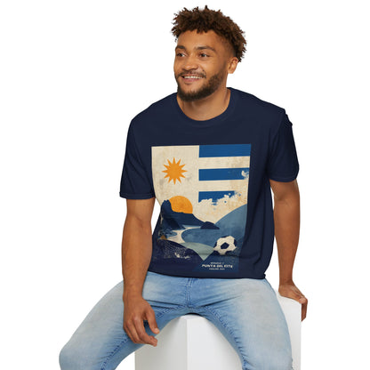 Punta del Este Vintage Uruguay Soccer Poster T-Shirt Fan Tee