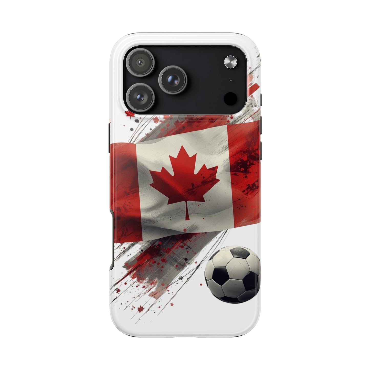 Canadian Flag with Soccer Ball Phone Protective Case Cover