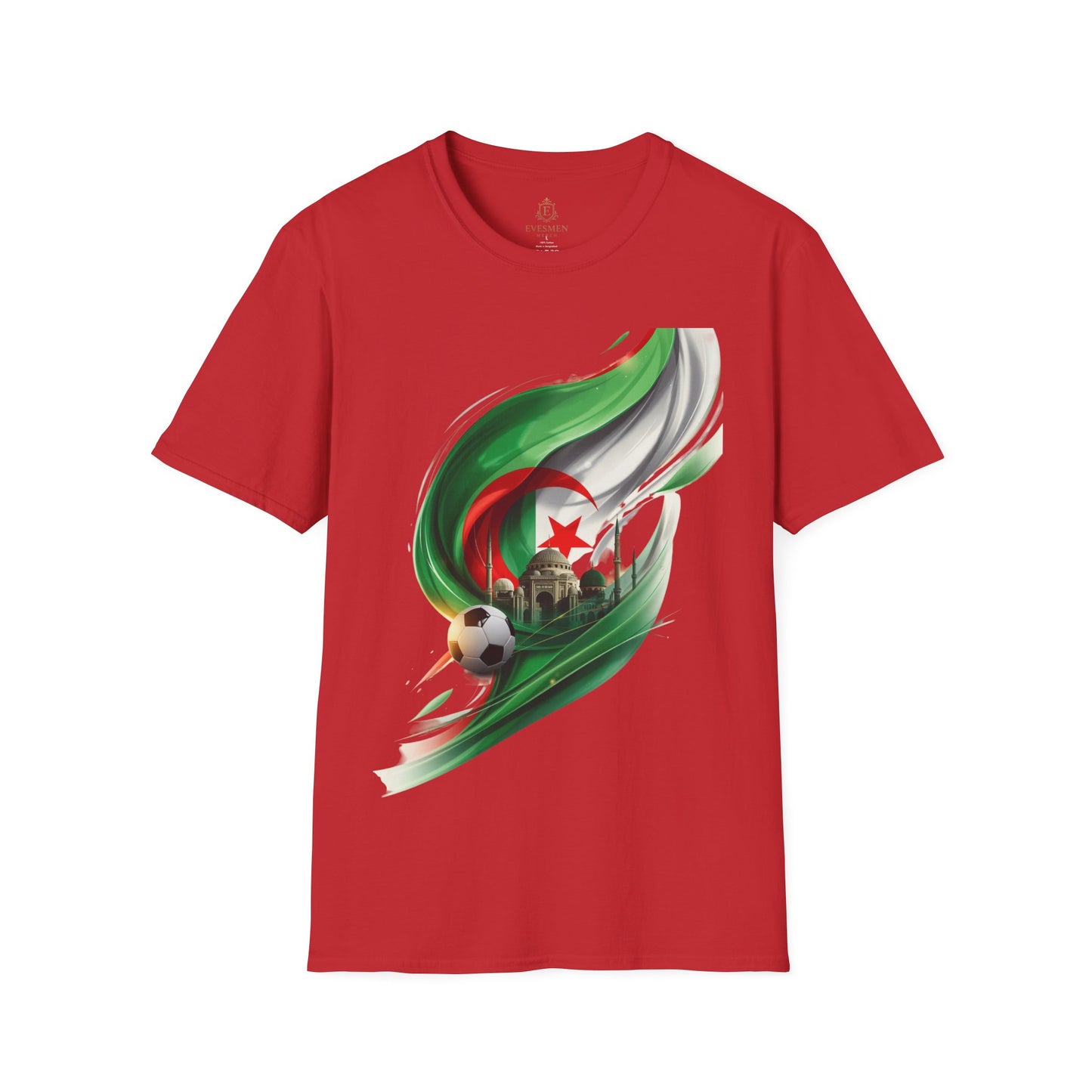 Algeria Football T-Shirt – Soccer Design with Mosque Silhouette Tee