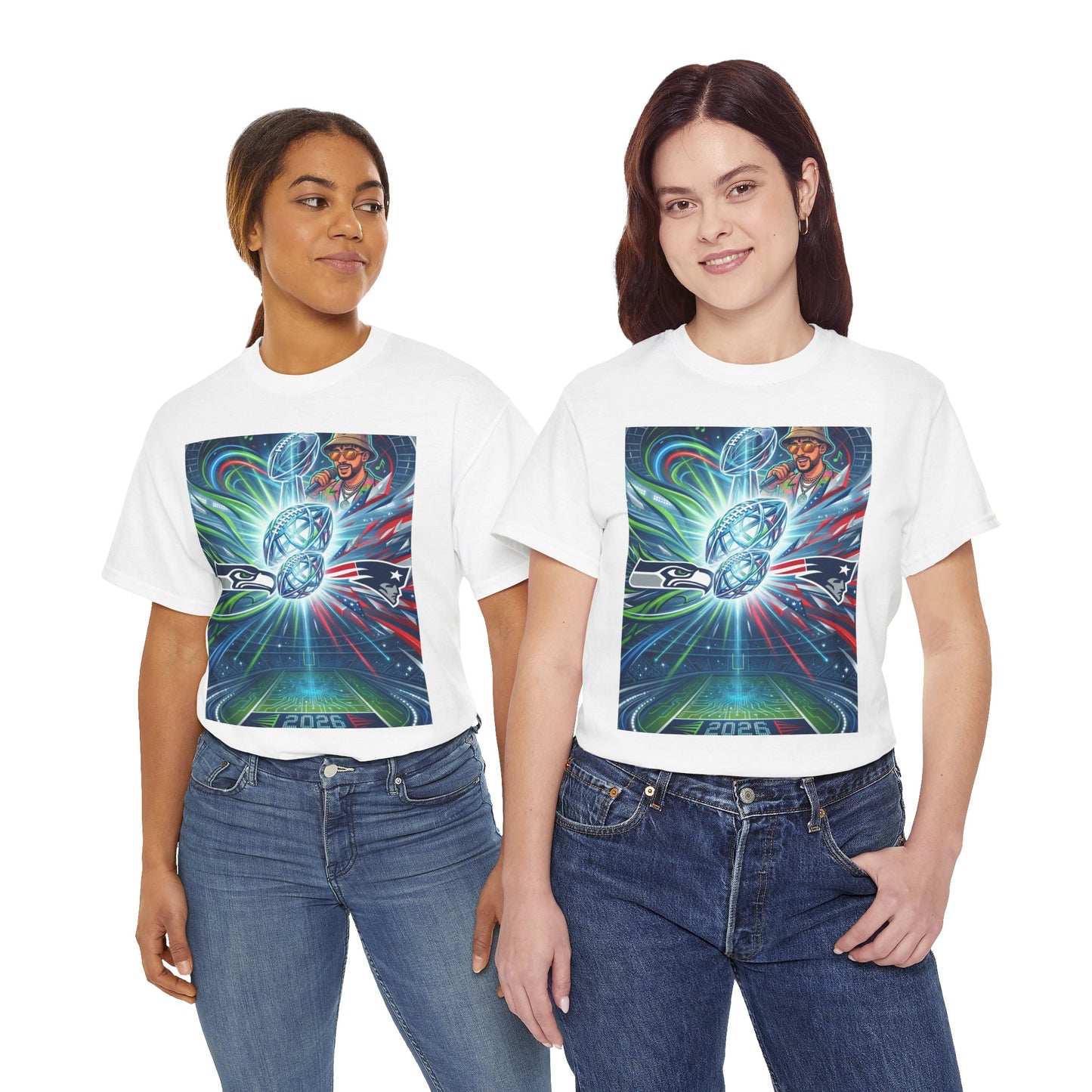 Legendary Championship Matchup Art T-Shirt Football Big Game Poster Tee