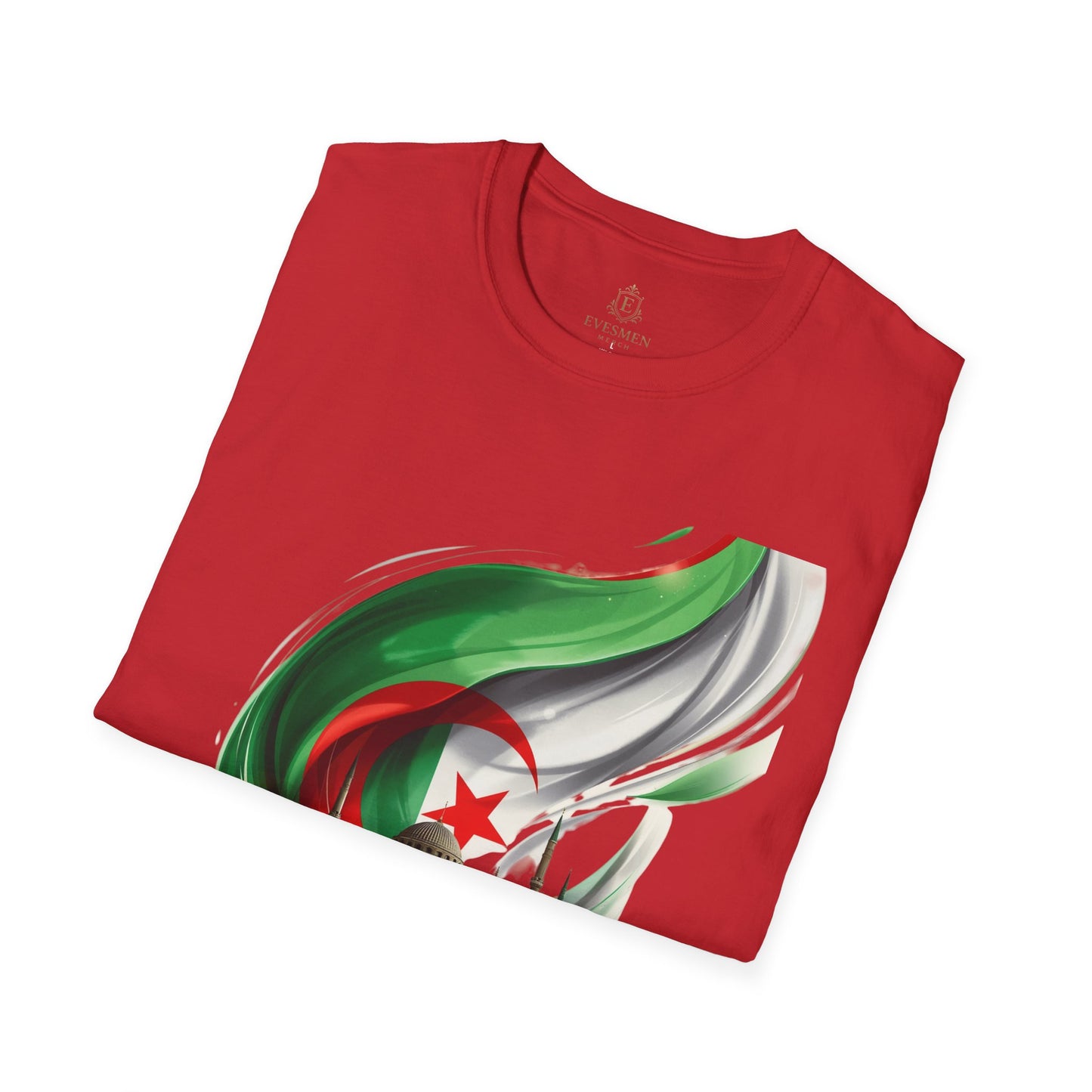 Algeria Football T-Shirt – Soccer Design with Mosque Silhouette Tee