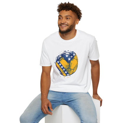 Bosnia Herzegovina Soccer Heart T-Shirt – Flag Football Fan Tee