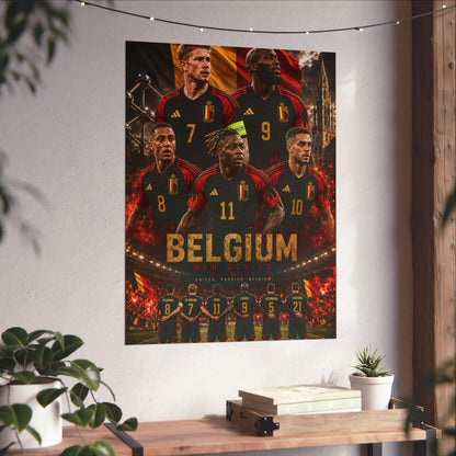 Belgium Soccer Red Devils Commemorative Wall Art Poster