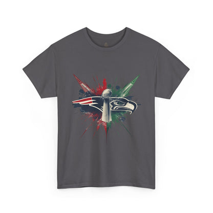 Legendary Championship Matchup Splatter Logo T‑Shirt Football Big Game 2026