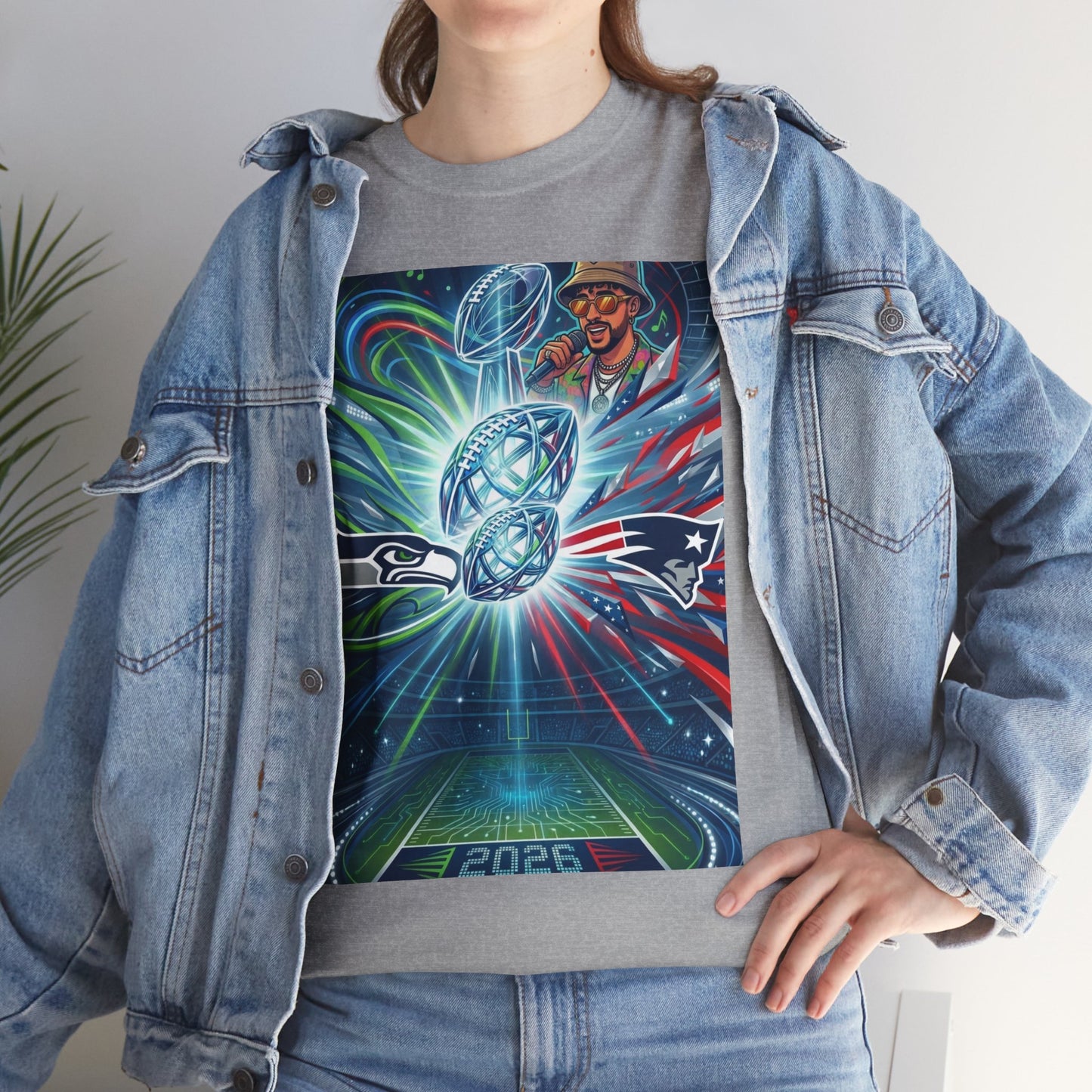 Legendary Championship Matchup Art T-Shirt Football Big Game Poster Tee