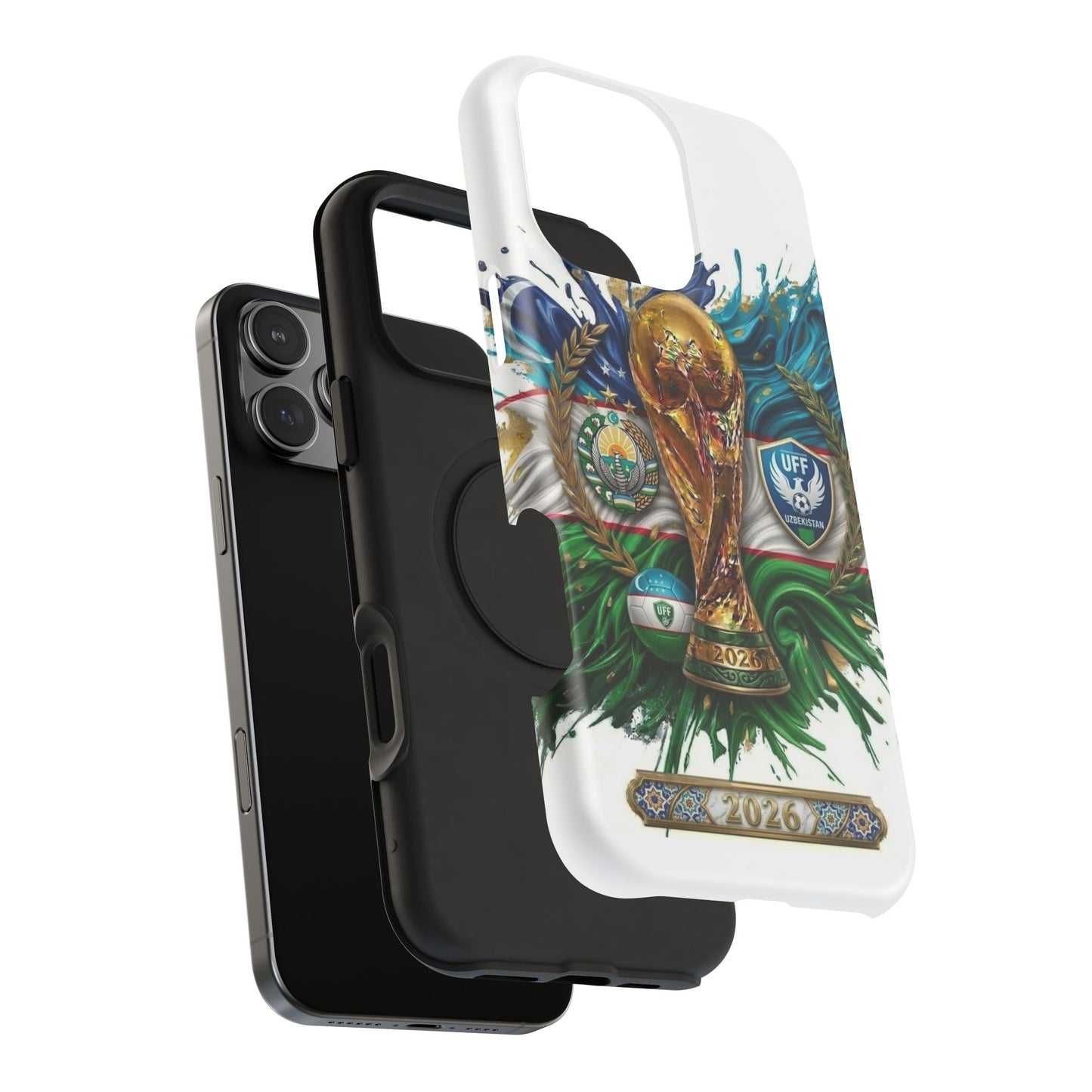 Uzbekistan 2026 Soccer Impact-Resistant Protective Phone Case
