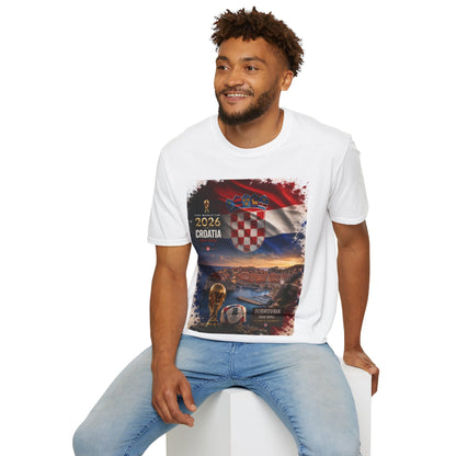Croatia Football Flag Dubrovnik T‑Shirt Vatreni Soccer Pearl of the Adriatic Tee
